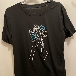 Shein Flower Face Top